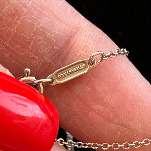 Authentic Tiffany & Co. Sterling Silver Key Pendant Necklace AG925 For Women - Picture 6 of 7